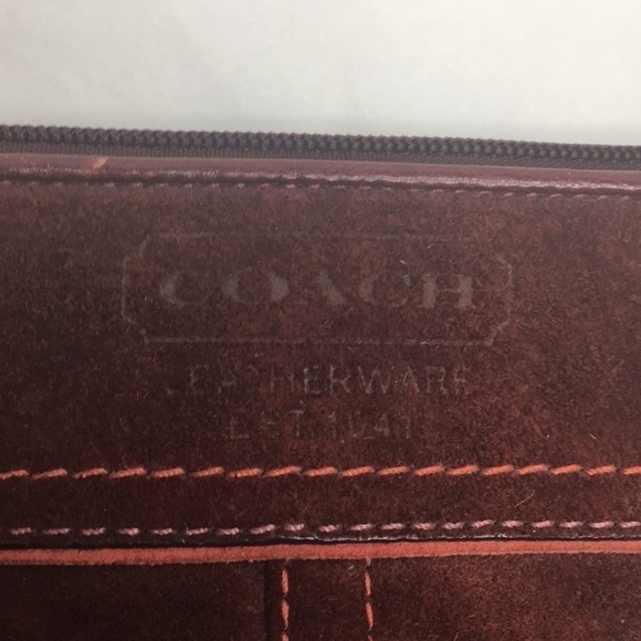 Coach Garnet Suede Leather Wristlet - Picture 3 of 8